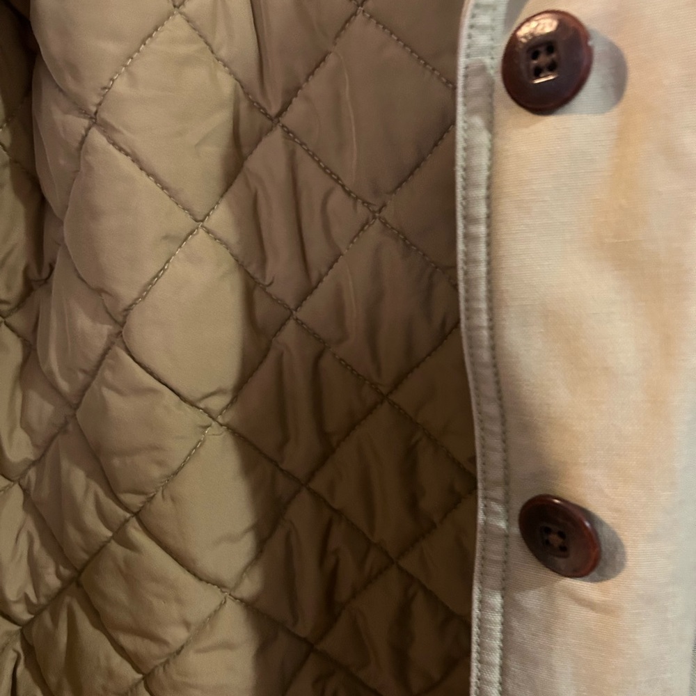 L.L. Bean Olive Field Jacket with Brown Corduroy Collar - Picture 7 of 10